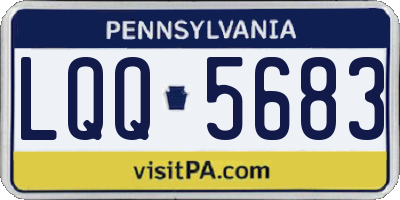 PA license plate LQQ5683