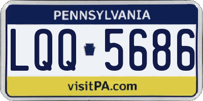 PA license plate LQQ5686