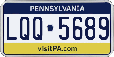 PA license plate LQQ5689