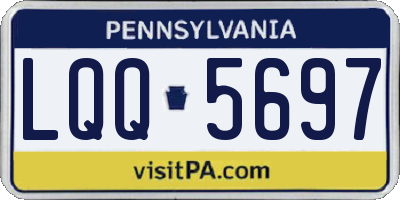 PA license plate LQQ5697