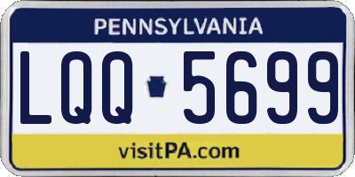 PA license plate LQQ5699