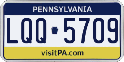 PA license plate LQQ5709