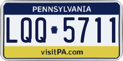 PA license plate LQQ5711