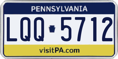 PA license plate LQQ5712