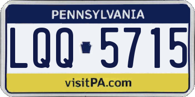 PA license plate LQQ5715