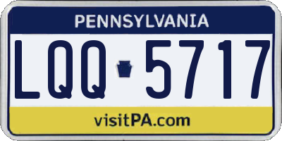 PA license plate LQQ5717