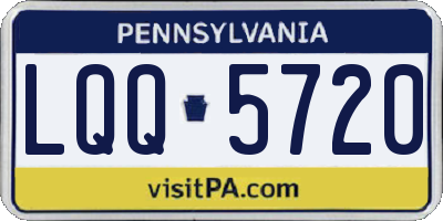 PA license plate LQQ5720