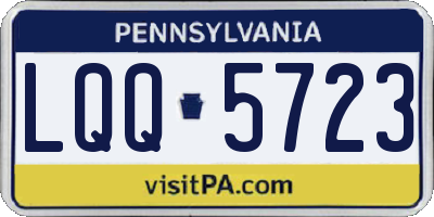 PA license plate LQQ5723