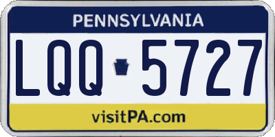 PA license plate LQQ5727