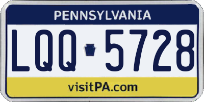 PA license plate LQQ5728