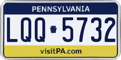 PA license plate LQQ5732