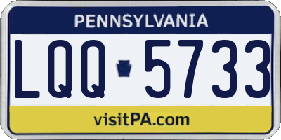 PA license plate LQQ5733