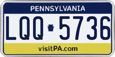 PA license plate LQQ5736
