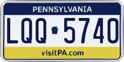 PA license plate LQQ5740
