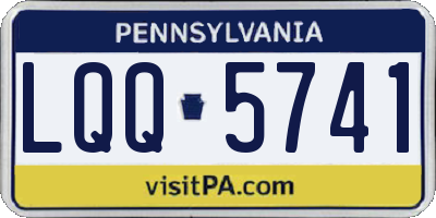 PA license plate LQQ5741