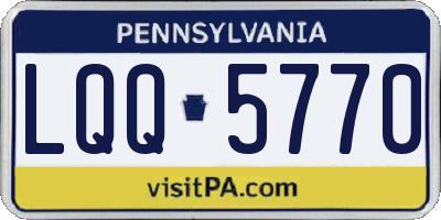 PA license plate LQQ5770