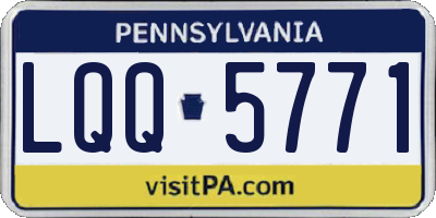 PA license plate LQQ5771