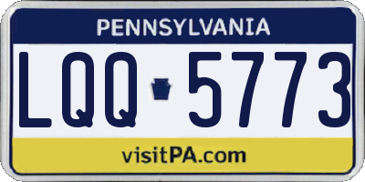 PA license plate LQQ5773