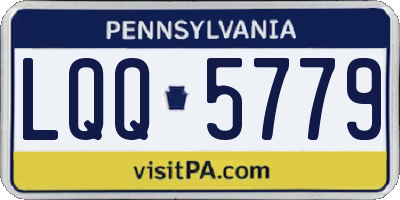 PA license plate LQQ5779