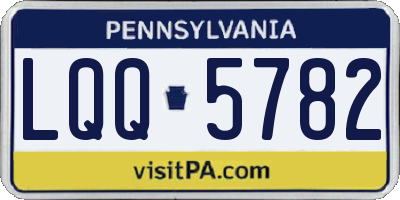 PA license plate LQQ5782