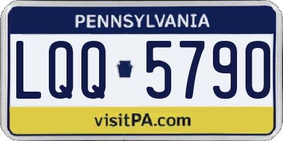 PA license plate LQQ5790