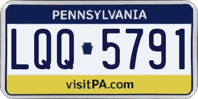 PA license plate LQQ5791