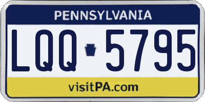 PA license plate LQQ5795