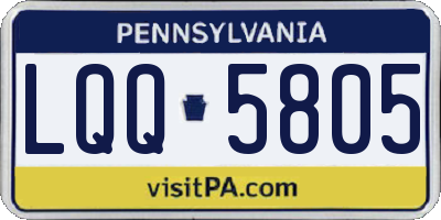 PA license plate LQQ5805