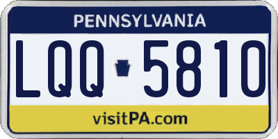 PA license plate LQQ5810