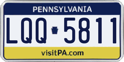 PA license plate LQQ5811