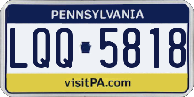 PA license plate LQQ5818