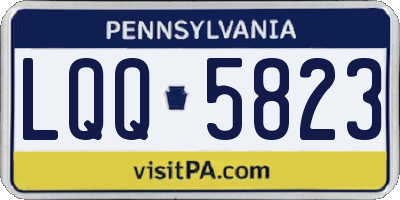 PA license plate LQQ5823