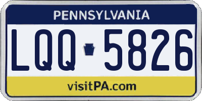PA license plate LQQ5826