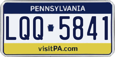 PA license plate LQQ5841