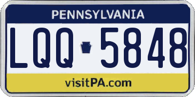 PA license plate LQQ5848