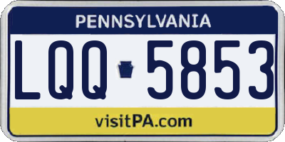 PA license plate LQQ5853