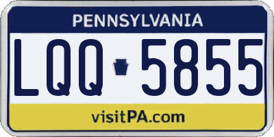 PA license plate LQQ5855