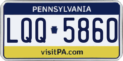 PA license plate LQQ5860
