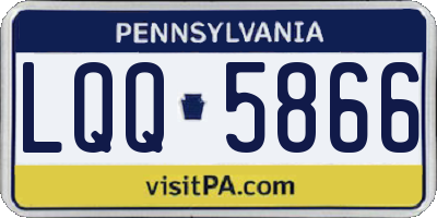 PA license plate LQQ5866