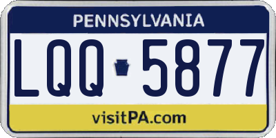 PA license plate LQQ5877