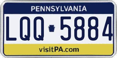 PA license plate LQQ5884