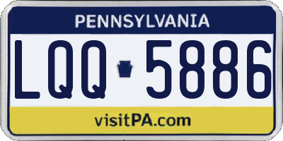 PA license plate LQQ5886