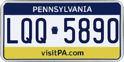 PA license plate LQQ5890