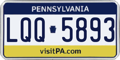 PA license plate LQQ5893