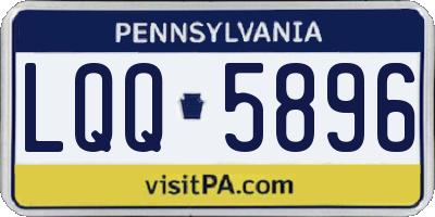 PA license plate LQQ5896