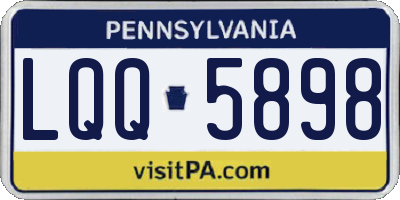 PA license plate LQQ5898