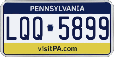 PA license plate LQQ5899