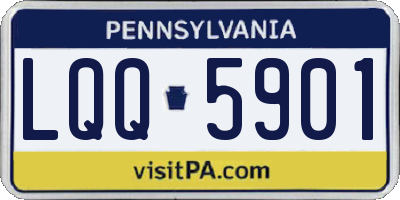 PA license plate LQQ5901
