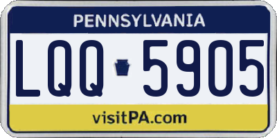 PA license plate LQQ5905