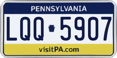 PA license plate LQQ5907